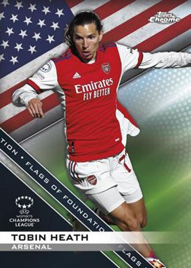 2021-22 TOPPS Chrome UEFA Women's Champions League Soccer Cards - Flags of Foundation Insert Heath