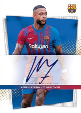 2021-22 TOPPS FC Barcelona Official Team Set Soccer Cards - Depay Autograph