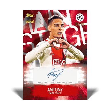 2021-22 TOPPS Football Festival by Steve Aoki UEFA Champions League Soccer Cards - Antony Main Stage Autogaph Card