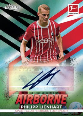 2022-23 TOPPS Chrome Bundesliga Soccer Cards - Airborne Autograph Philipp Lienhart