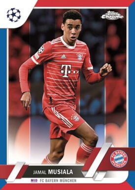 2022-23 TOPPS Chrome UEFA Club Competitions Soccer Cards - Base Color Match Parallel Jamal Musiala