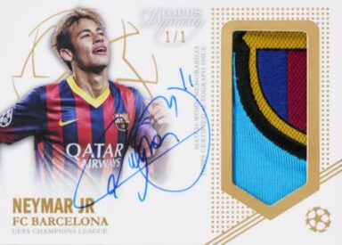 2022-23 TOPPS Dynasty UEFA Champions League Soccer Cards - Autographed Patch Card Neymar Jr