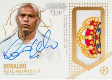 2022-23 TOPPS Dynasty UEFA Champions League Soccer Cards - Autographed Patch Card Ronaldo