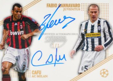 2022-23 TOPPS Dynasty UEFA Champions League Soccer Cards - Dual Autograph Card Fabio Cannavaro / Cafu