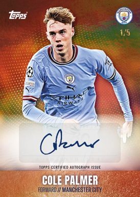 2022-23 TOPPS Manchester City Official Team Set Soccer Cards - Autograph Palmer