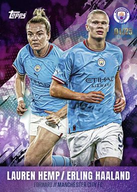 2022-23 TOPPS Manchester City Official Team Set Soccer Cards - Duo Card Hemp / Haaland