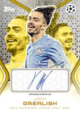 2022-23 TOPPS Platinum UEFA Club Competitions Jack Grealish Curated Set Soccer Cards - Autograph Card Grealish