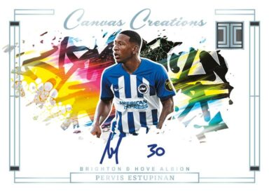 2023-24 PANINI Impeccable Premier League Soccer Cards - Canvas Creations Autograph Pervis Estupinan