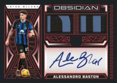 2023-24 PANINI Obsidian Soccer Cards - Dual Jersey Ink Alessandro Bastoni