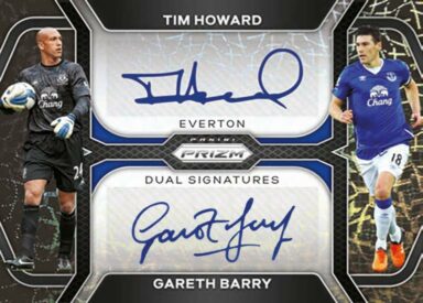 2023-24 PANINI Prizm Premier League Soccer Cards - Choice Dual Signatures Autograph Tim Howard / Gareth Barry