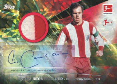 2023-24 TOPPS 60 Years Celebration Bundesliga Soccer Cards - DFL Autograph Relic Card Franz Beckenbauer