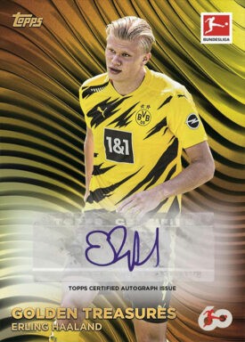 2023-24 TOPPS 60 Years Celebration Bundesliga Soccer Cards - Golden Treasures Autograph Erling Haaland