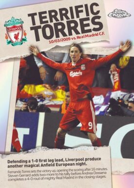 2023-24 TOPPS Chrome Liverpool FC Soccer Cards - Making History Insert Fernando Torres