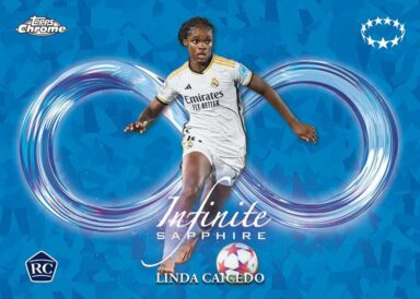 2023-24 TOPPS Chrome Sapphire Edition UEFA Women's Champions League Soccer - Infinite Sapphire Insert Linda Caicedo