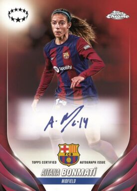 2023-24 TOPPS Chrome UEFA Women's Champions League Soccer Cards - Base Autograph Aitana Bonmati