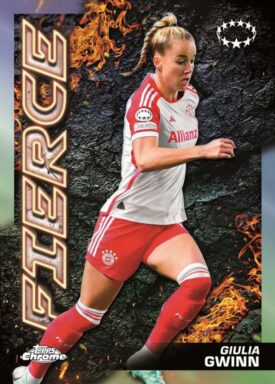 2023-24 TOPPS Chrome UEFA Women's Champions League Soccer Cards - Fierce Insert Giulia Gwinn