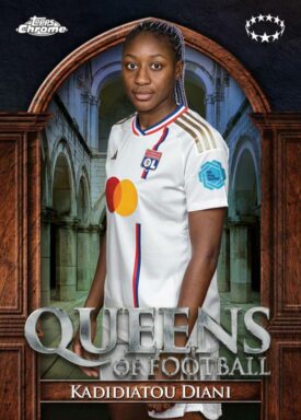 2023-24 TOPPS Chrome UEFA Women's Champions League Soccer Cards - Queens of Football Insert Kadidiatou Diani