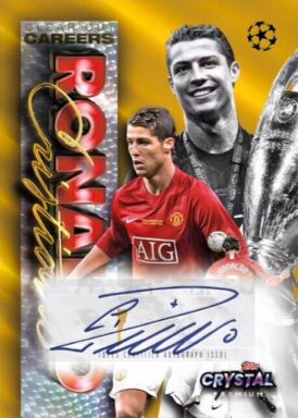 2024-25 TOPPS Crystal Premium UEFA Champions League Soccer Cards - Clear Cut Careers Autograph Cristiano Ronaldo