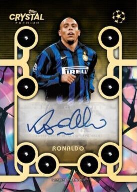 2024-25 TOPPS Crystal Premium UEFA Champions League Soccer Cards - Crystal Diamond Border Autograph Ronaldo Chida cards