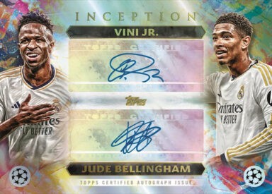 2023-24 TOPPS Inception UEFA Club Competitions Soccer Cards - Dual Autograph Vini Jr. / Jude Bellingham