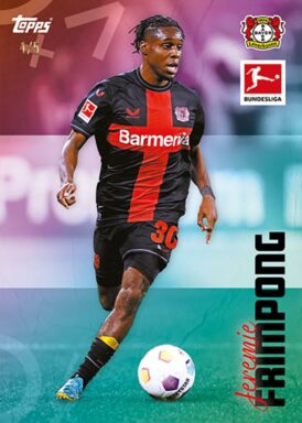 2023-24 TOPPS International Stars Bundesliga Soccer Cards - Base Parallel Jeremie Frimpong