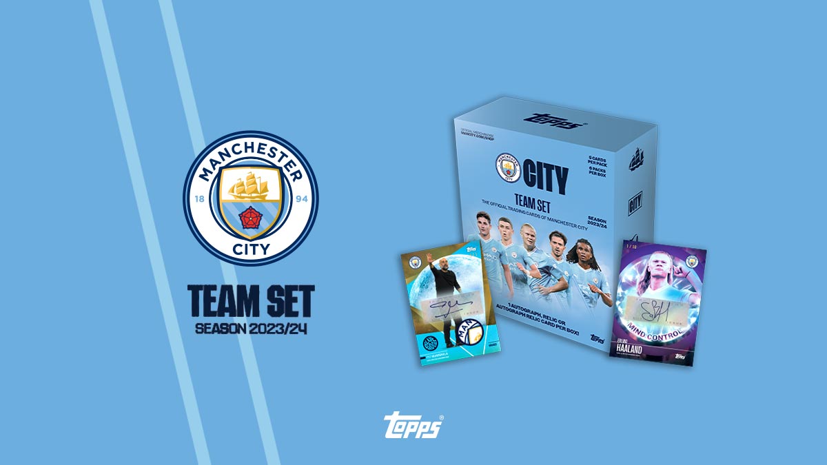 2023-24 TOPPS Manchester City FC Official Team Set Soccer Cards - Header
