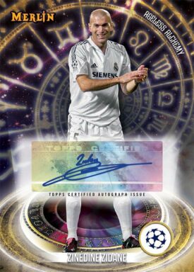 2023-24 TOPPS Merlin Chrome UEFA Club Competitions Soccer Cards - Ageless Alchemy Autograph Zinedine Zidane