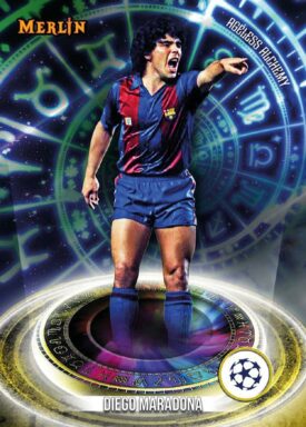 2023-24 TOPPS Merlin Chrome UEFA Club Competitions Soccer Cards - Ageless Alchemy Insert Diego Maradona