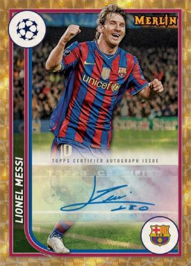 2023-24 TOPPS Merlin Chrome UEFA Club Competitions Soccer Cards - Base Autograph Lionel Messi