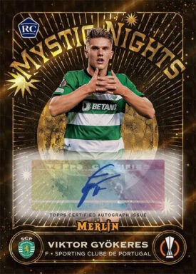 2023-24 TOPPS Merlin Chrome UEFA Club Competitions Soccer Cards - Mystic Nights Autograph Viktor Gyökeres