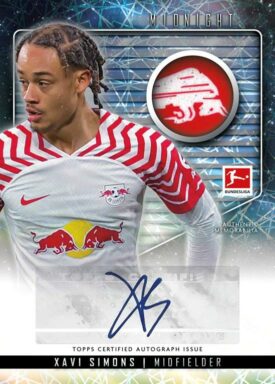 2023-24 TOPPS Midnight Bundesliga Soccer Cards - Autograph Relic Card Xavi Simons