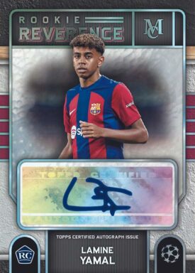 2023-24 TOPPS Museum Collection UEFA Champions League Soccer Cards - Rookie Reverence Autograph Lamine Yamal