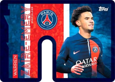 2023-24 TOPPS Paris Saint-Germain Official Team Set Soccer Cards - Triumph Insert Card Warren Zaire-Emery