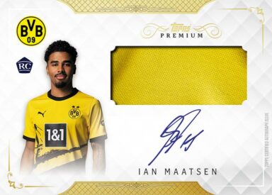 2023-24 TOPPS Premium Borussia Dortmund Soccer Cards - Premium Autograph Relic Ian Maatsen