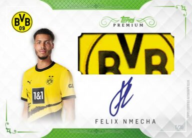 2023-24 TOPPS Premium Borussia Dortmund Soccer Cards - Premium Autograph Relic Felix Nmecha