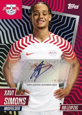 2023-24 TOPPS RB Leipzig 100% Official Team Set Soccer Cards - Base Autograph Xavi Simons