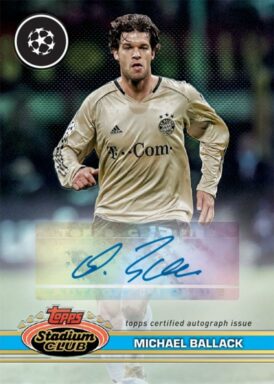 2023-24 TOPPS Stadium Club Chrome UEFA Champions League Soccer Cards - Classic Kits Autograph Michael Ballack