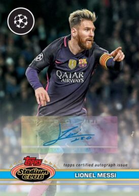 2023-24 TOPPS Stadium Club Chrome UEFA Champions League Soccer Cards - Classic Kits Autograph Lionel Messi