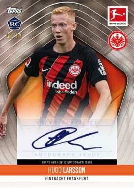 2023-24 TOPPS Stars of the Season Bundesliga Soccer Cards - Rookies Autograph Hugo Larsson