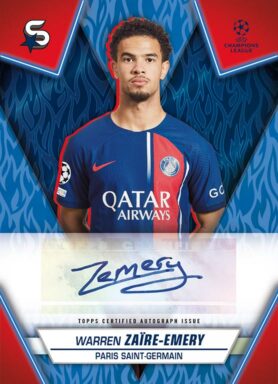 2023-24 TOPPS Superstars UEFA Club Competitions Soccer Cards - Superstars Autograph Warren Zaire-Emery
