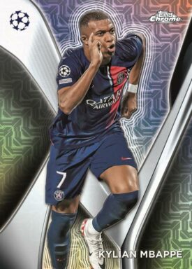 2023-24 TOPPS UEFA Club Competitions Soccer Cards - Chrome Mojo Insert Kylian Mbappé