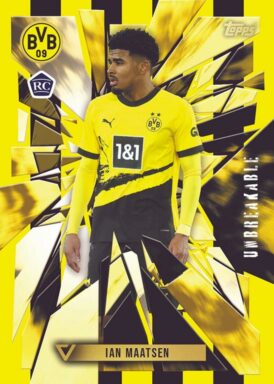 2023-24 TOPPS Vernissage Borussia Dortmund Soccer Cards - Unbreakable Insert Ian Maatsen