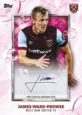 2023-24 TOPPS West Ham United Official Team Set Soccer Cards - First Team Autograph James Ward-Prowse