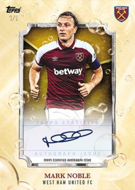 2023-24 TOPPS West Ham United Official Team Set Soccer Cards - Irons Legends Autograph Mark Noble