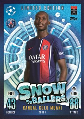 TOPPS UEFA Club Competitions Match Attax 2023/24 Trading Card Game - Snow Ballers Limited Edition Card