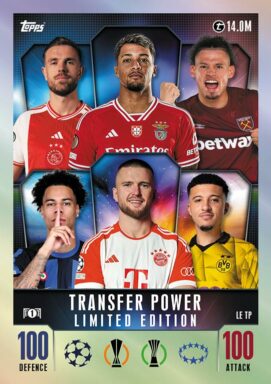 TOPPS UEFA Club Competitions Match Attax Extra 2023/24 Trading Card Game - Transfer Power Limited Edition Card