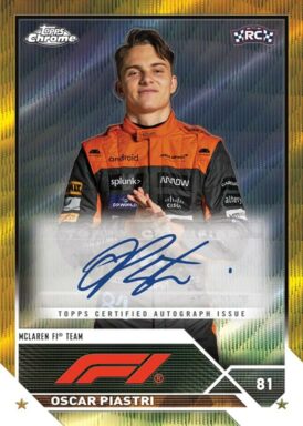 2023 TOPPS Chrome Formula 1 Racing Cards - Base Autograph Oscar Piastri