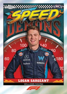 2023 TOPPS Chrome Formula 1 Racing Cards - Speed Demons Insert Logan Sargeant