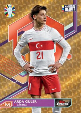 2023 TOPPS Finest Road to UEFA Euro 2024 Soccer Cards - Base Parallel Arda Güler