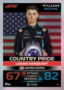 Topps F1 Turbo Attax 2023 Trading Card Game - Country Pride Logan Sargeant
